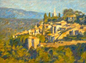 Bonnieux, Provence. European Landscape Paintings by Michael Bowman. Oil on canvas.