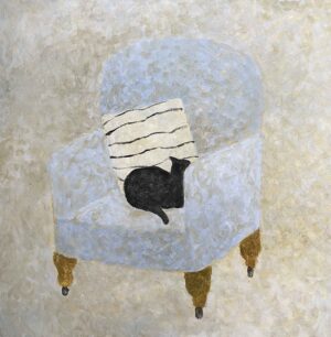 Quiet Club. Birds & Animals Figurative Paintings by Sarah Bowman. Oil on board.