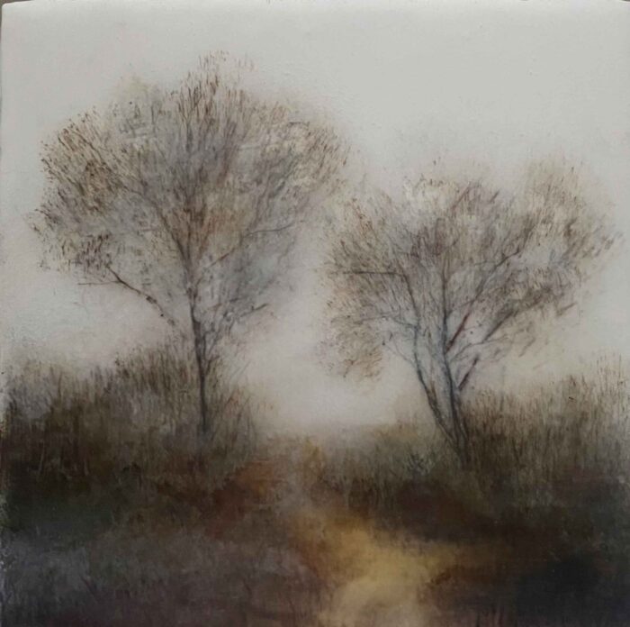 Winter Morning. Landscape  Paintings by Anna Boss. Acrylic & resin.