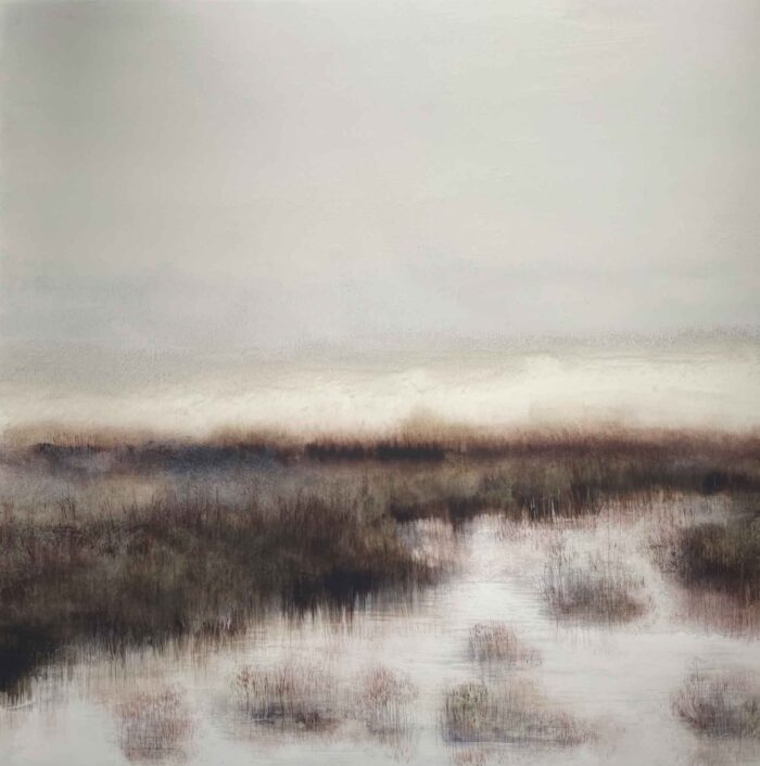 Heather Moor.   Paintings by Anna Boss. Acrylic & resin.