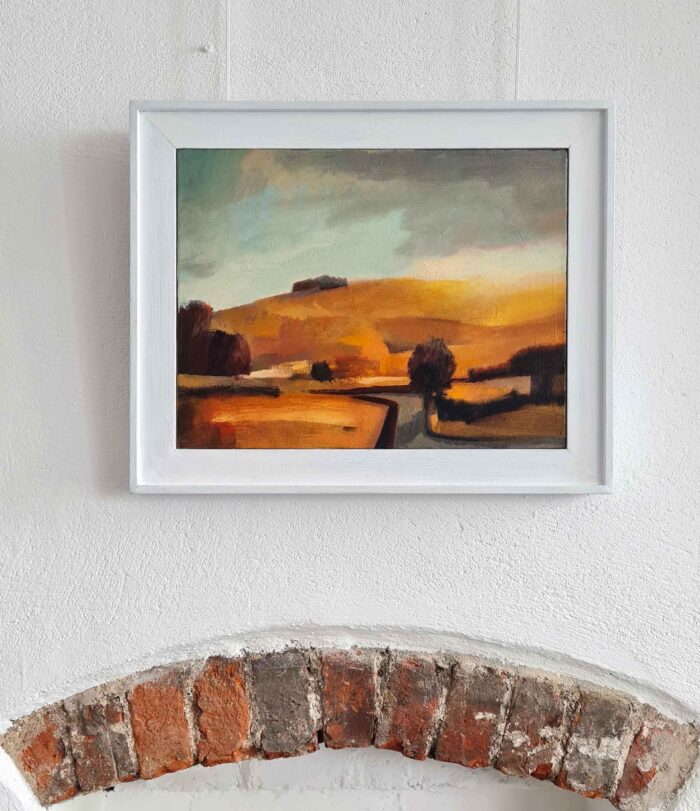 Hill Copse.   Paintings by Charlie Baird. Oil on canvas.