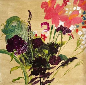 Bouquet From the Forgotten Garden.   Paintings by Mark Rochester. Acrylic on board.