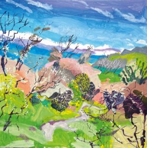 Bracing Spring Breezes. Seascape Devon Paintings by Mark Rochester. Acrylic on board.