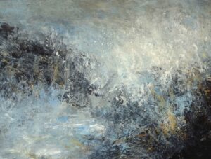 Cliffs Off St Mary's Bay. Seascape  Paintings by James Tatum. Oil & acrylic on board.