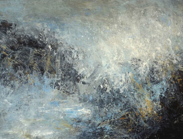 Cliffs Off St Mary's Bay. Seascape  Paintings by James Tatum. Oil & acrylic on board.