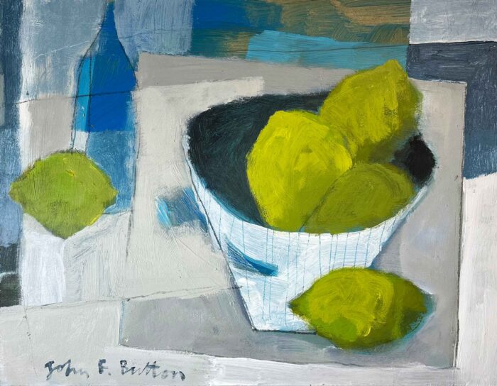 A Fresh Start. Still Life Abstract Paintings by John Button. Acrylic on board.