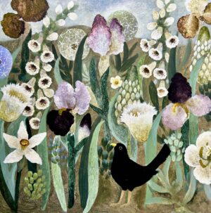 Late Spring. Birds & Animals Floral Paintings by Sarah Bowman. Oil on board.