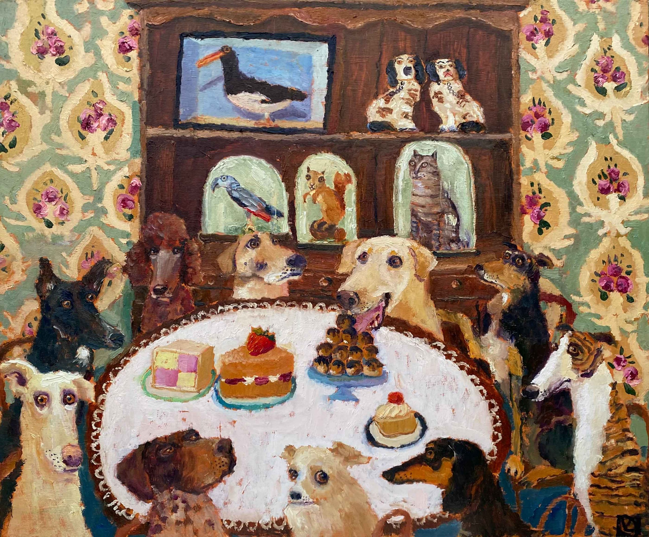 Get Stuffed.   Paintings by Vanessa Cooper. Oil on board.