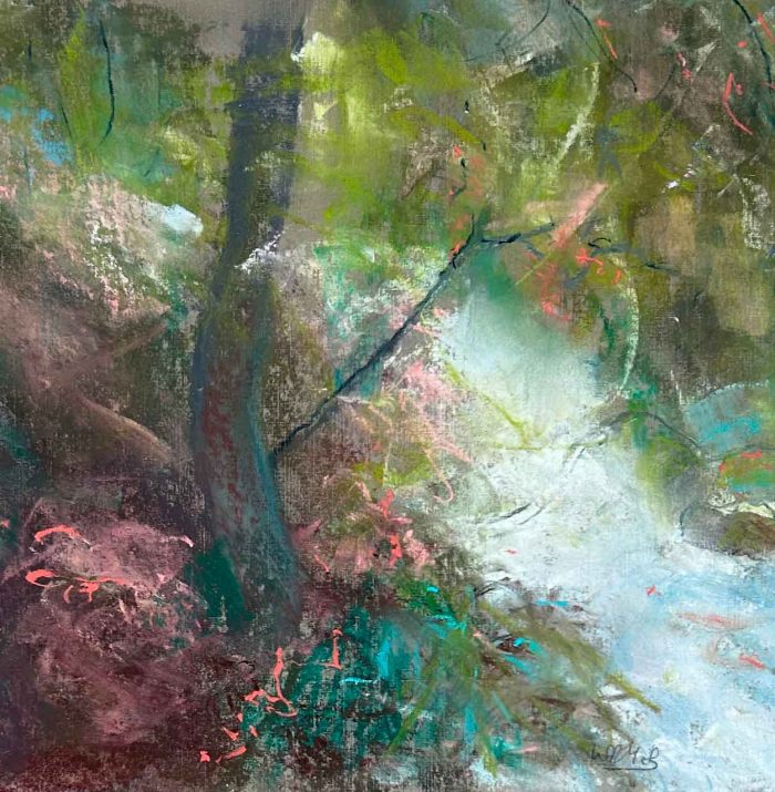 Riverspring. Landscape  Paintings by Wendy McBride. Pastel.