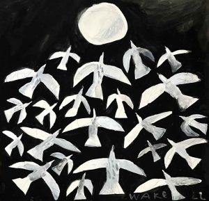 Flying Home (unframed). Birds & Animals  Paintings by Uncategorised. Gouache on paper.