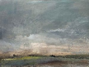 September Fields, Late Afternoon. Landscape  Paintings by Mike Carter. Oil on panel.