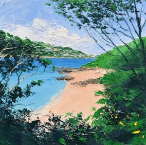 A Summer's Day (Mill Bay). Devon Landscape Paintings by Colin Carruthers. Oil on canvas.