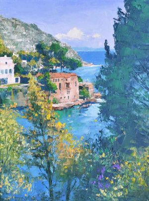 Baie de L'Espalmador. European Landscape Paintings by Colin Carruthers. Oil on canvas.