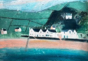 From Salcombe (unframed). Devon Landscape Paintings by Jane Askey. Oil on paper.