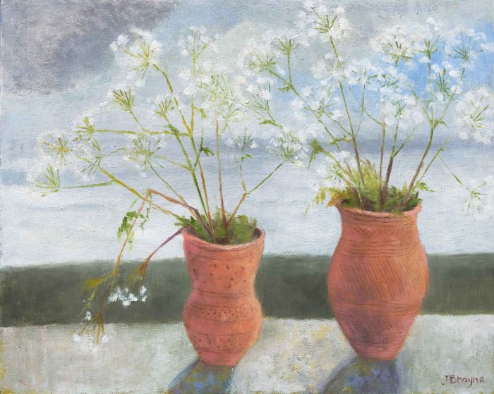 Ancient Bell Beakers. Still Life  Paintings by Jane Brayne. Oil on board.