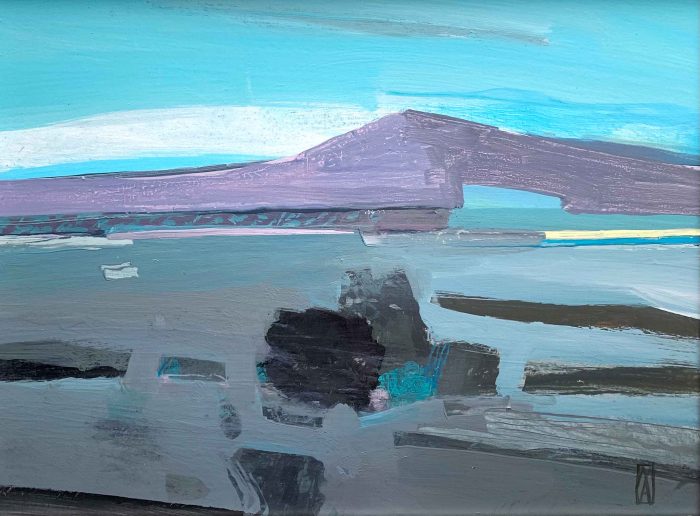 Across the Moor. Landscape  Paintings by Malcolm Ashman. Acrylic on panel.