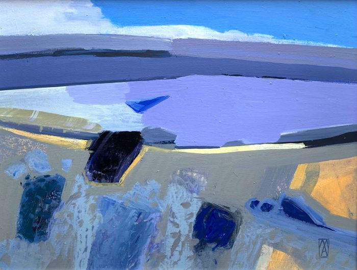 Chalk Downs. Landscape  Paintings by Malcolm Ashman. Acrylic on panel.