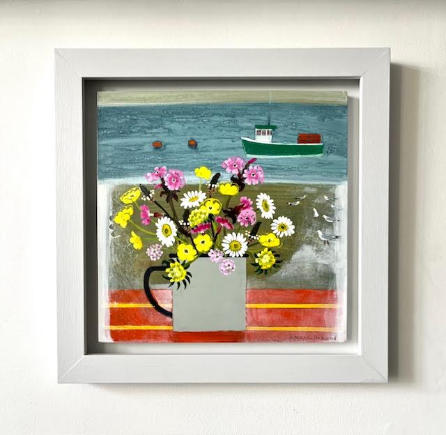 Back at Daymer. Seascape Still Life Paintings by Emma Dunbar. Acrylic on board.