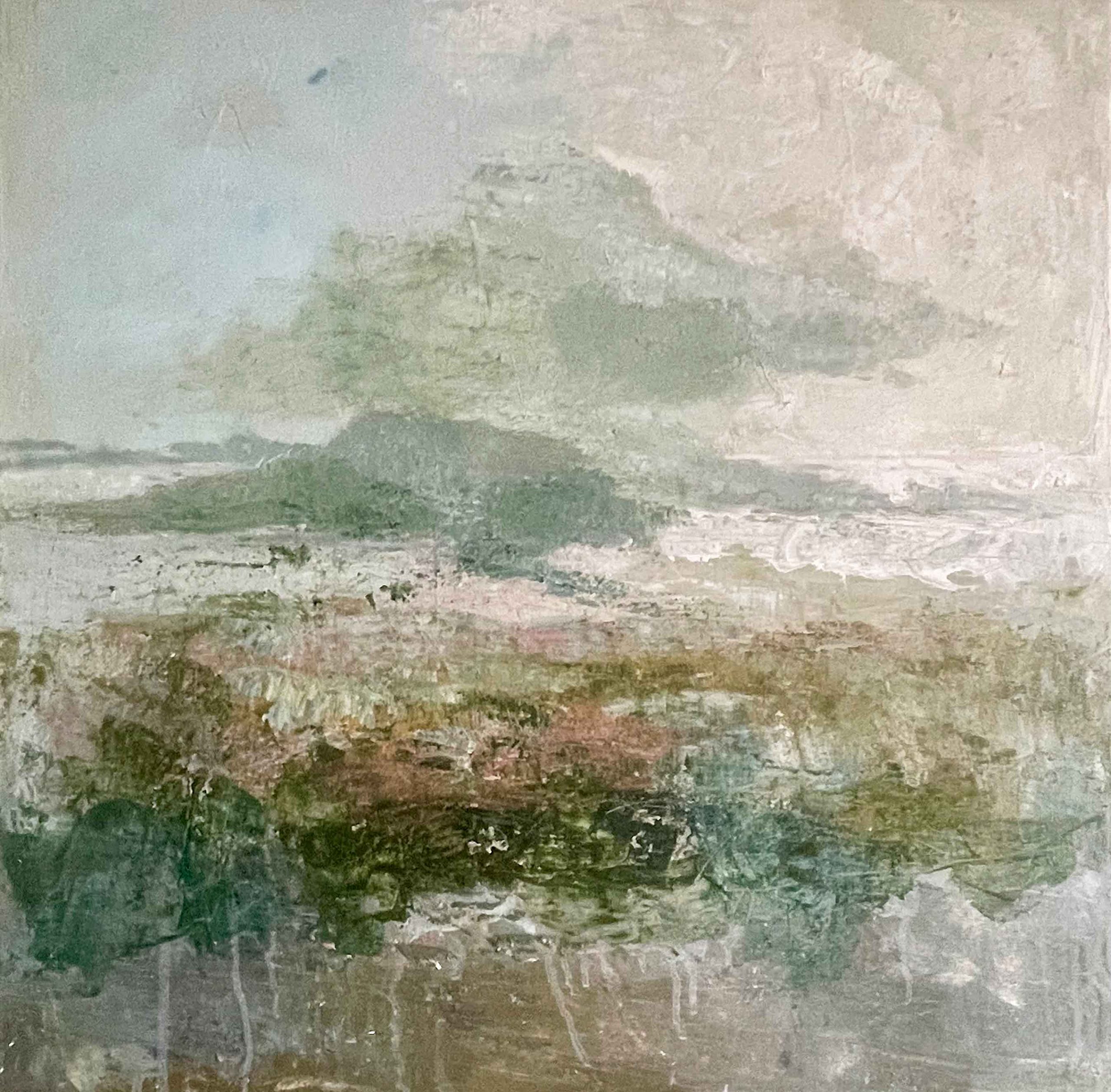 June Afternoon. Landscape Seascape Paintings by Ellen Watson. Mixed media on canvas.