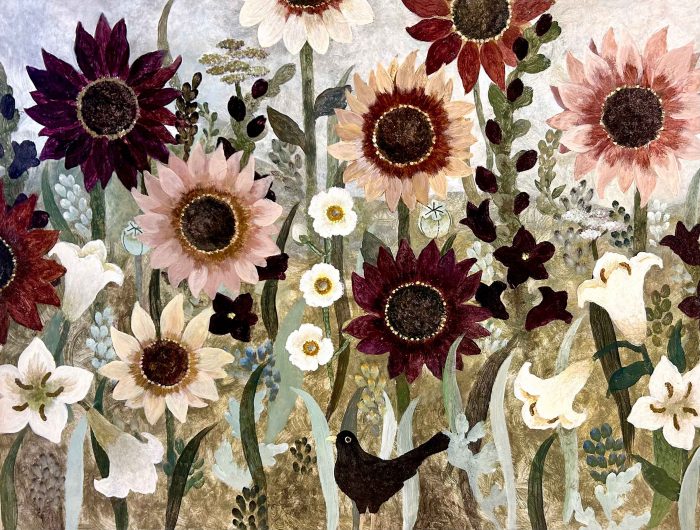 Resting Bee. Birds & Animals Landscape Paintings by Sarah Bowman. Oil on board.