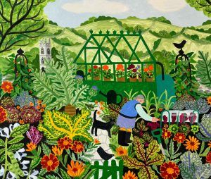 Summer Abundance. Landscape Floral Paintings by Vanessa Bowman. Oil on card.