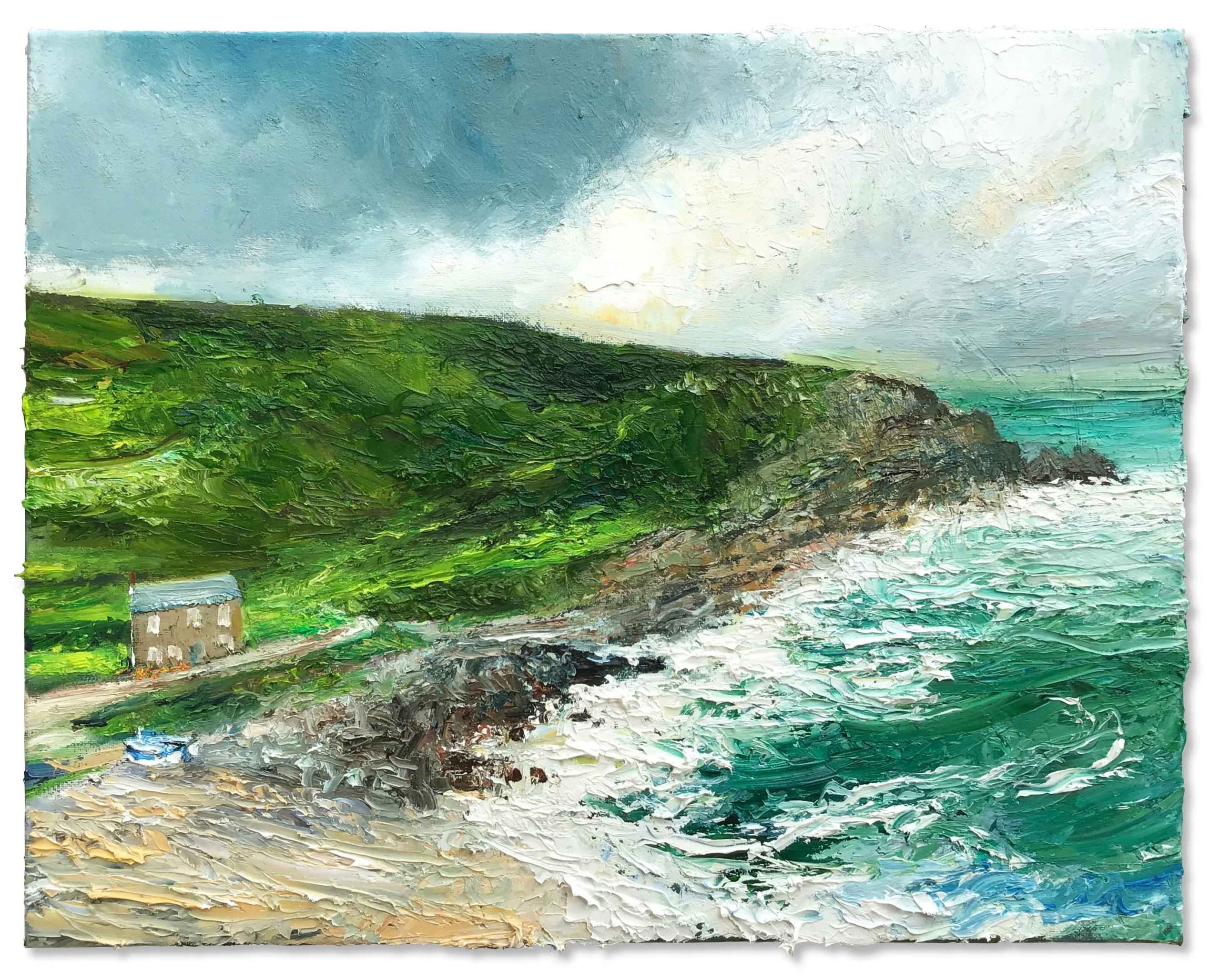 Porthgwarra. Cornwall Seascape Paintings by David Morgan. Oil on canvas. Porthgwarra. Cornwall Seascape Paintings by David Morgan. Oil on canvas.