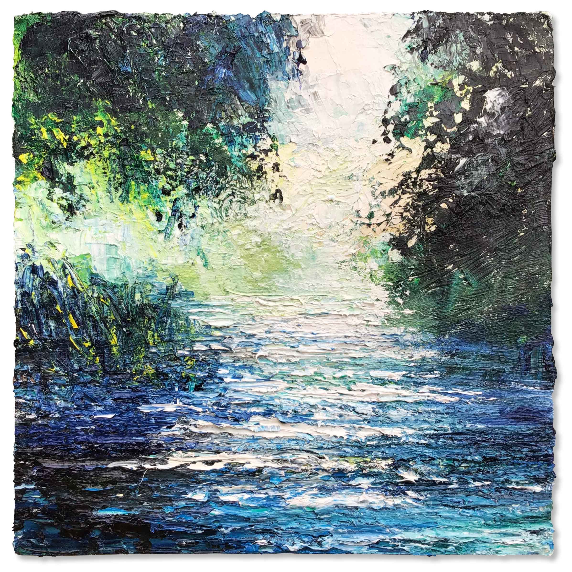 Morning, River Dart. Dartmoor Devon Paintings by David Morgan. Oil on board. Morning, River Dart. Dartmoor Devon Paintings by David Morgan. Oil on board.