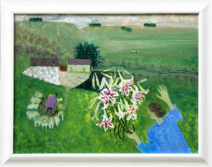 Birthday Flowers. Landscape Floral Paintings by Arabella Shand. Oil on board.