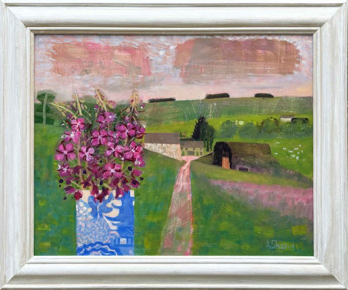 Late Summer. Landscape Floral Paintings by Arabella Shand. Oil on board.