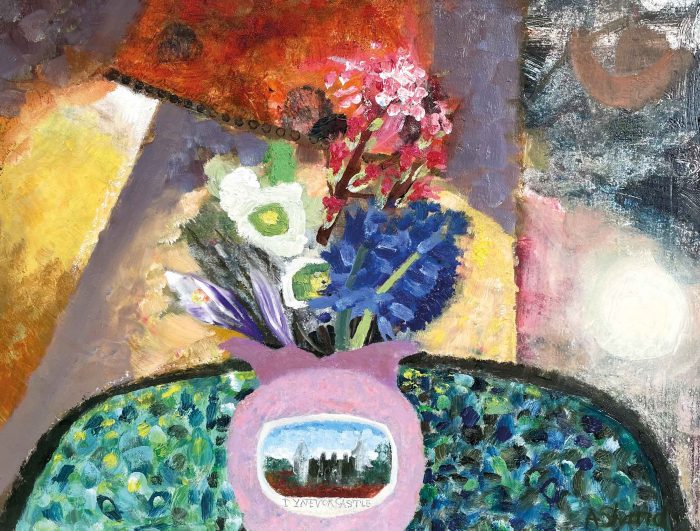 Clover. Still Life Floral Paintings by Arabella Shand. Oil on board.