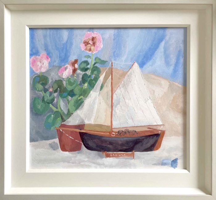 Into the Blue. Still Life Interiors Paintings by Gabriella Bailey. Oil on board.