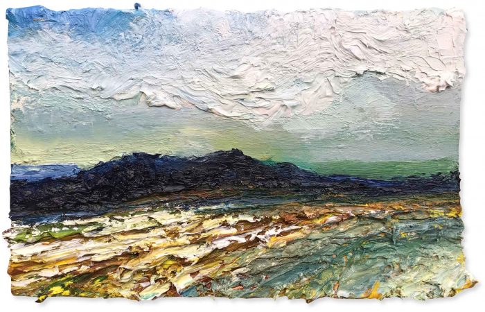 Early Winter, Dartmoor. Dartmoor Landscape Paintings by David Morgan. Oil on board.
