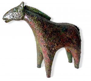 Small Horse (5). Birds & Animals  Ceramics by Henrietta Corbett. Raku ceramic.