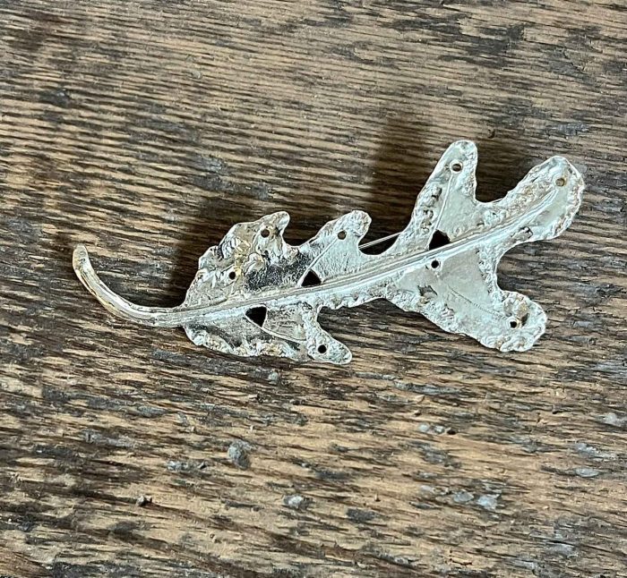 Oak Leaf brooch (66). Jewellery by Holly Belsher. Silver. Oak Leaf brooch (66). Jewellery by Holly Belsher. Silver.