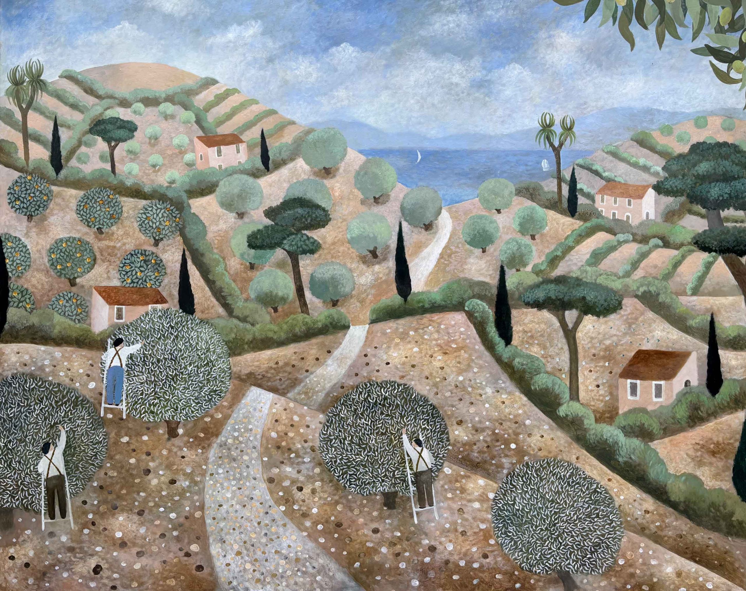 Winding Path to the Sea. European Landscape Paintings by Sarah Bowman. Oil on board. Winding Path to the Sea. European Landscape Paintings by Sarah Bowman. Oil on board.