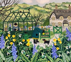 White Winter Flowers. Floral Still Life Paintings by Vanessa Bowman. Oil on card.