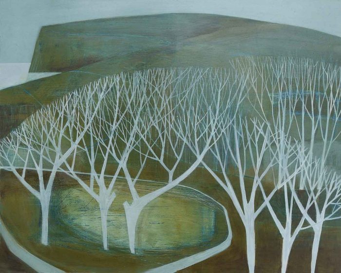 Borderland Arch I. Landscape  Paintings by Sarah Lees. Oil on panel.
