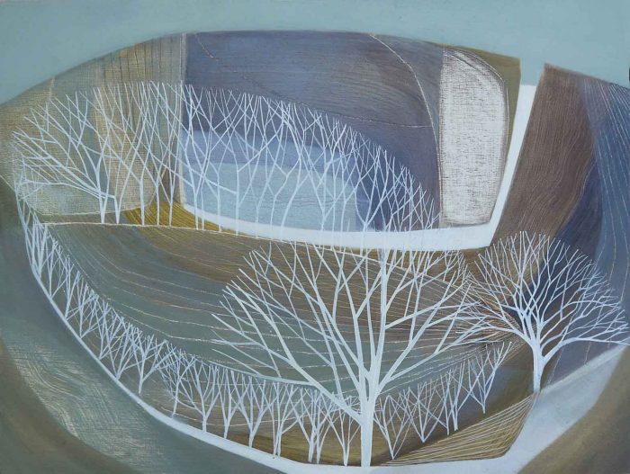 The Set Aside. Landscape Abstract Paintings by Sarah Lees. Oil on panel.