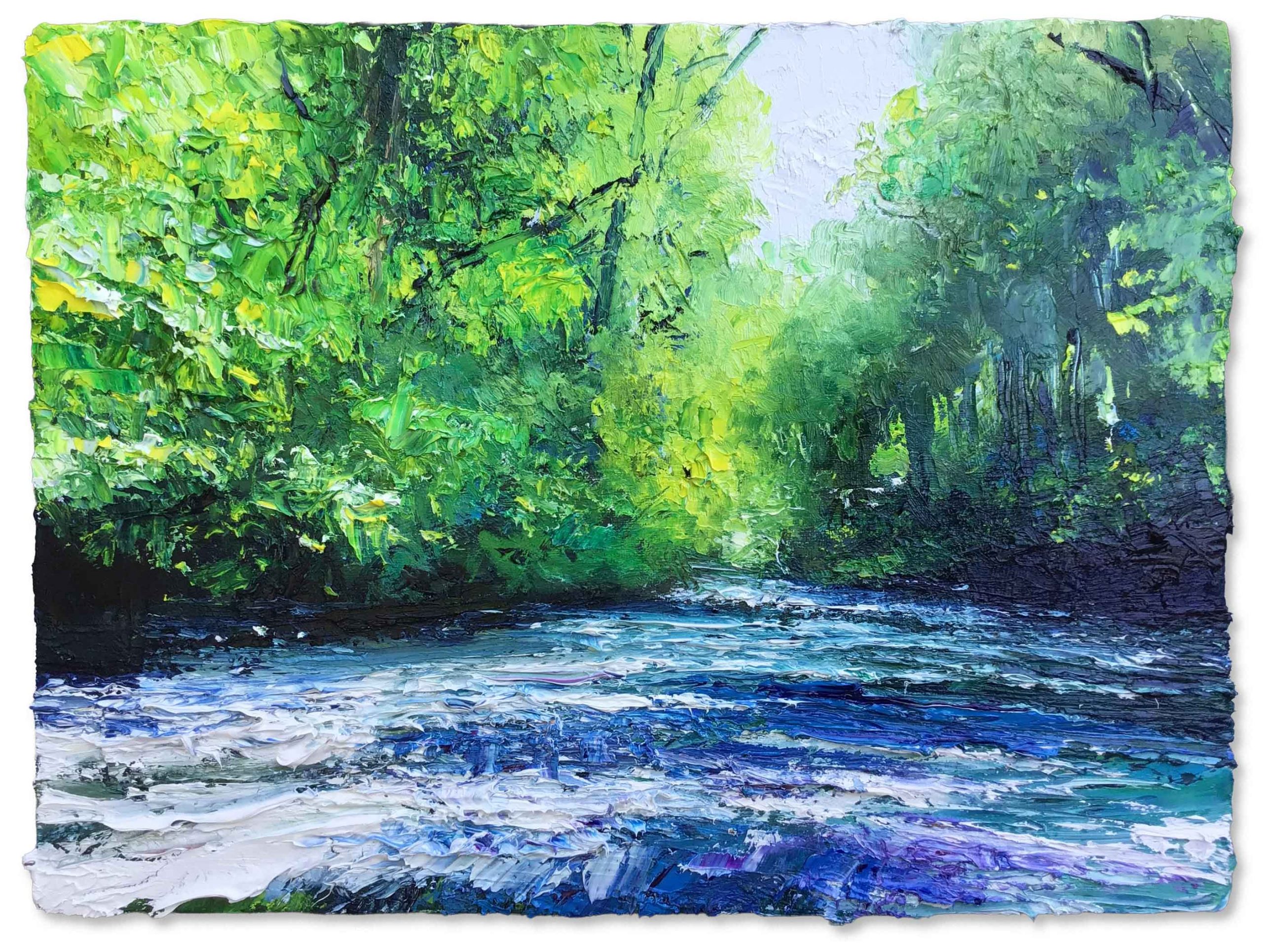 River Dart. Devon Landscape Paintings by David Morgan. Oil on canvas.