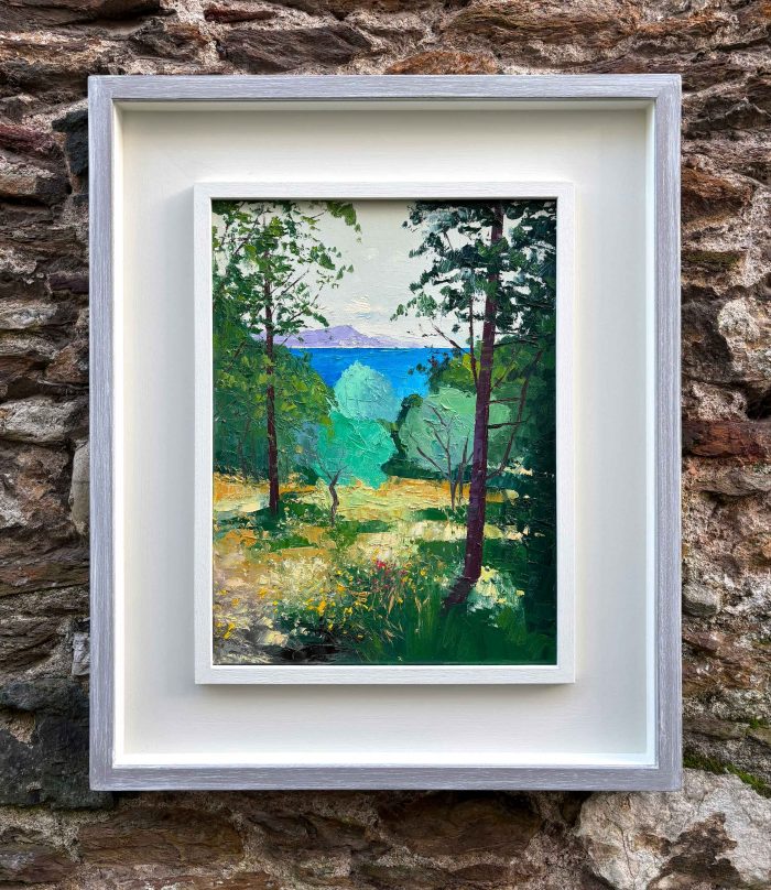 Woodland Flowers, Cote d'Azur. European Landscape Paintings by Colin Carruthers. Oil on canvas.