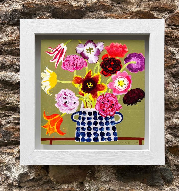 Fab Fun Tulips. Still Life Floral Paintings by Emma Dunbar. Acrylic on board.