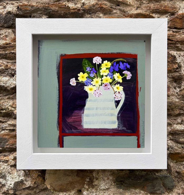 A Little Piece of Cornish Headland. Still Life Floral Paintings by Emma Dunbar. Acrylic on board.