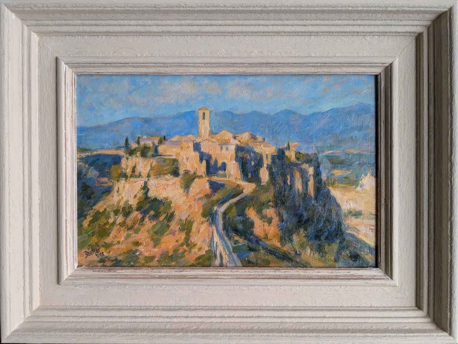 Malcesine, Lake Garda. Landscape European Paintings by Michael Bowman. Oil on board.