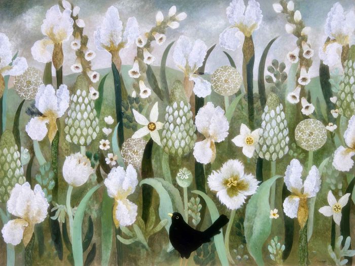 Purity. Birds & Animals Landscape Paintings by Sarah Bowman. Oil on board.