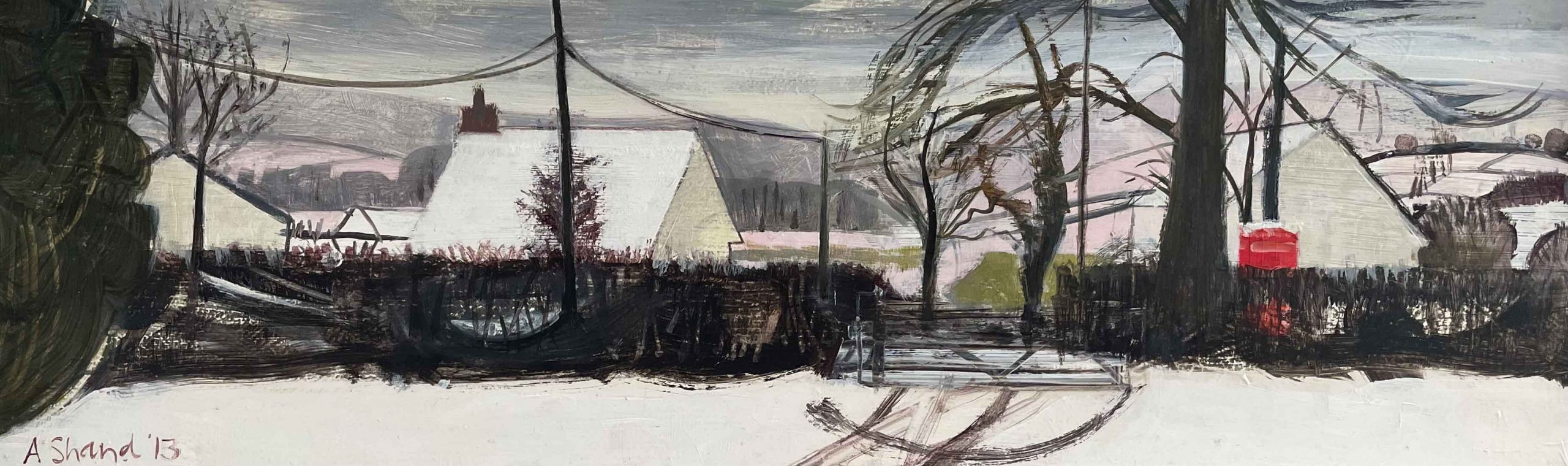 Winter. Landscape  Paintings by Arabella Shand. Oil on board.