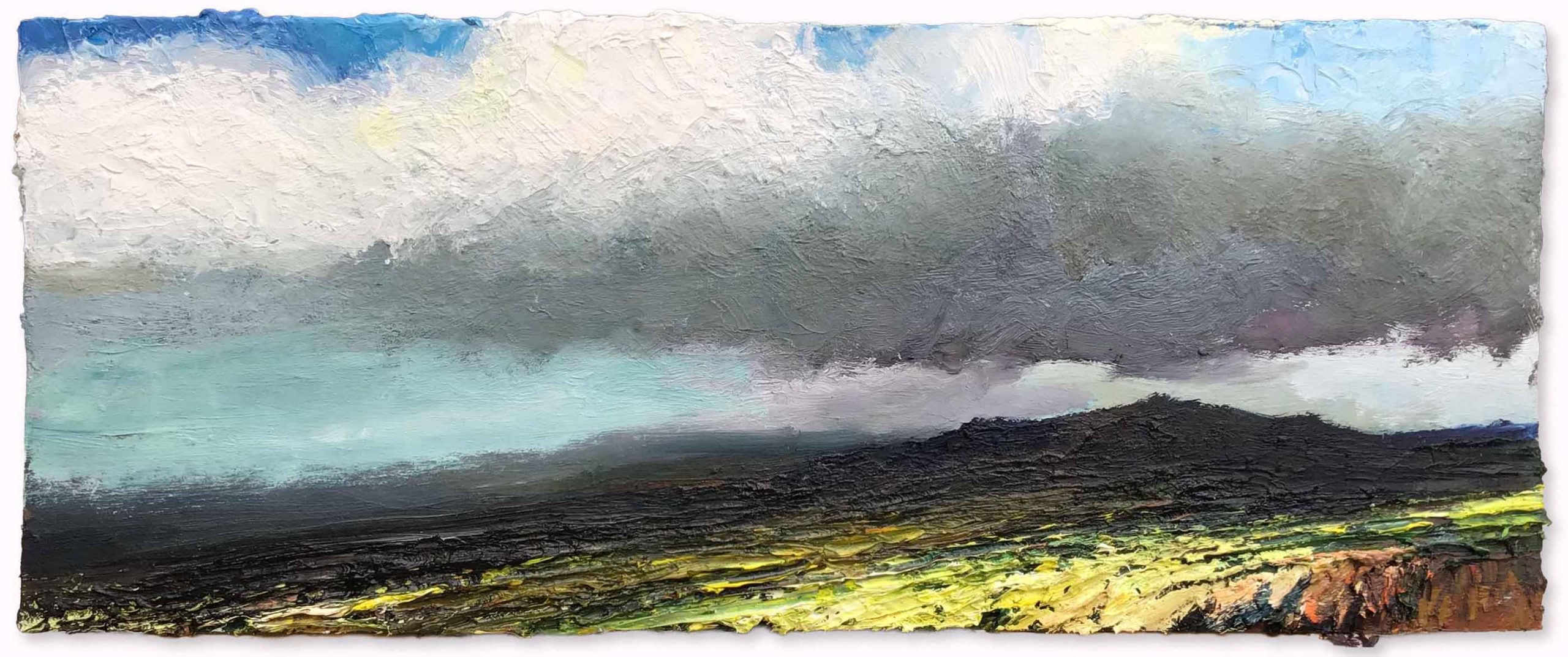 Autumn, Yar Tor. Dartmoor Devon Paintings by David Morgan. Oil on board.