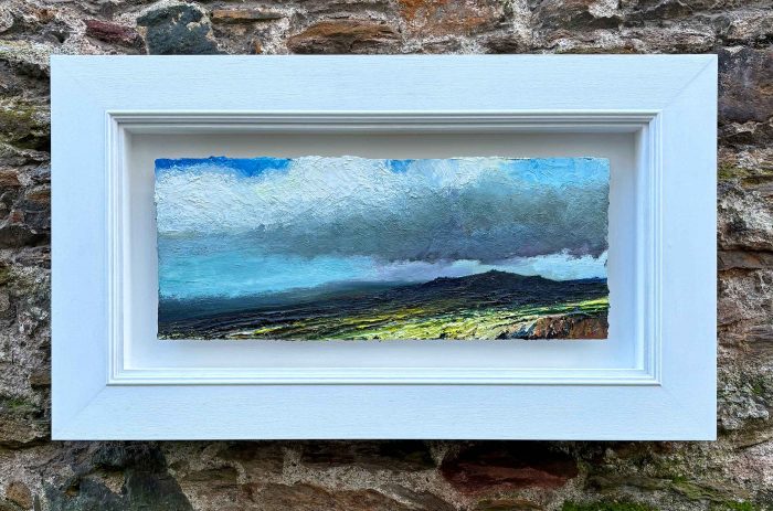 Autumn, Yar Tor. Dartmoor Devon Paintings by David Morgan. Oil on board.