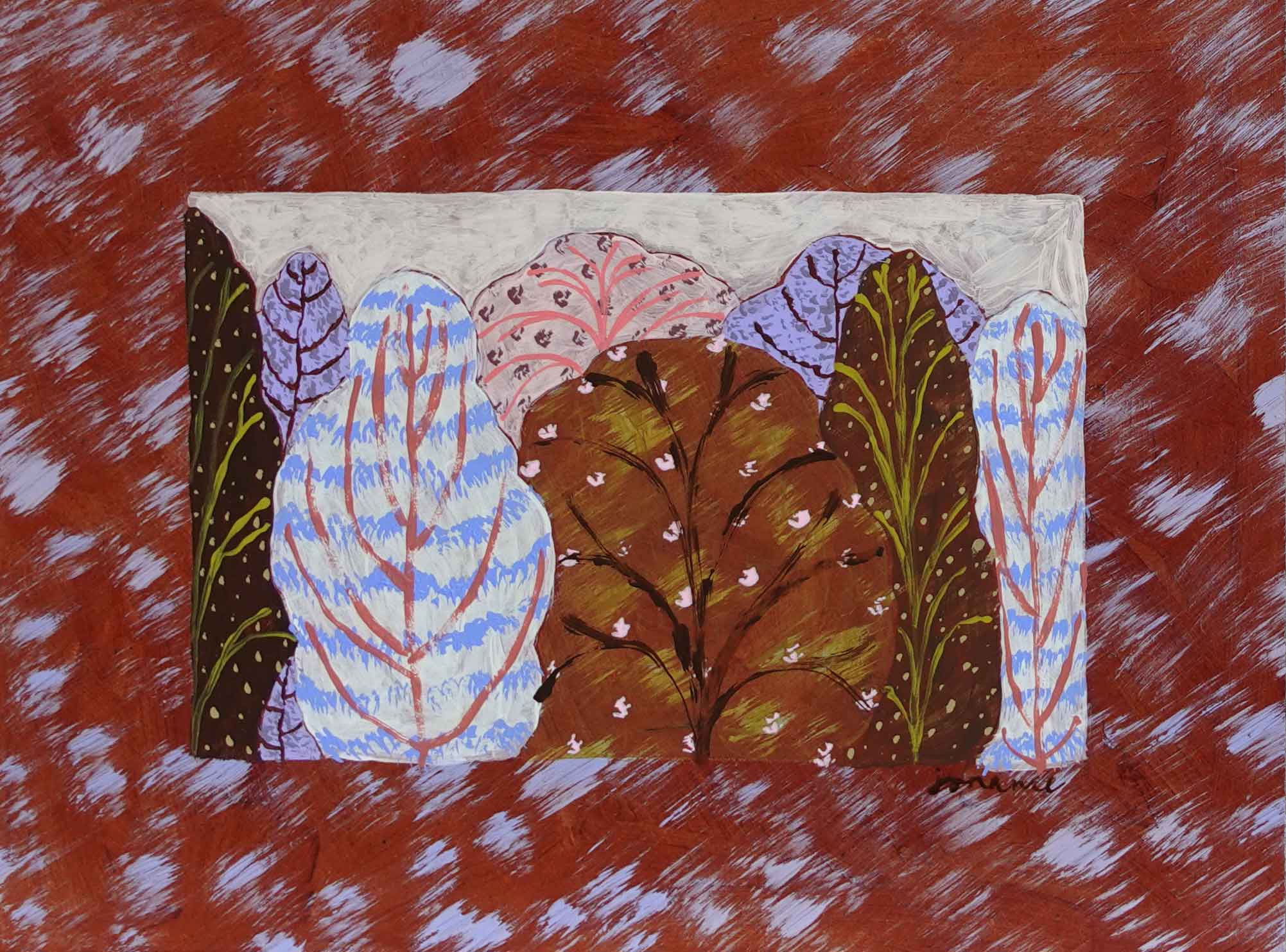 Autumn. Landscape  Paintings by Jo Rance. Acrylic on board.