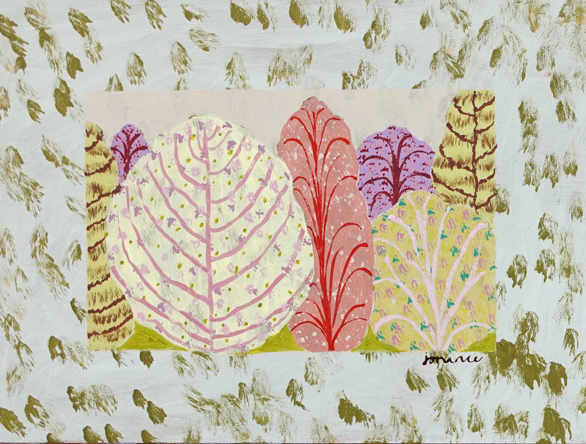 Spring. Landscape  Paintings by Jo Rance. Acrylic on board.