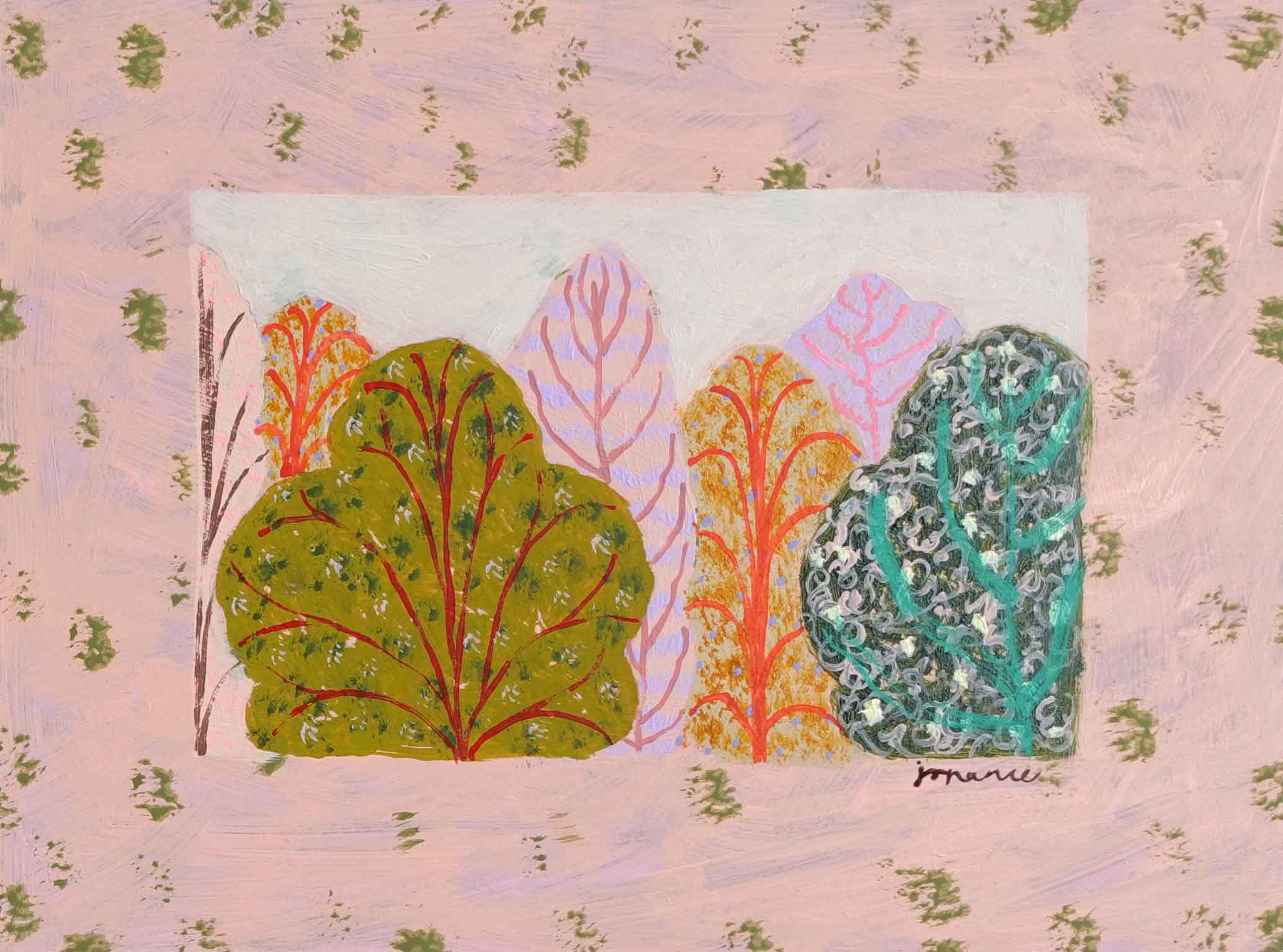 Summer. Landscape  Paintings by Jo Rance. Acrylic on board.